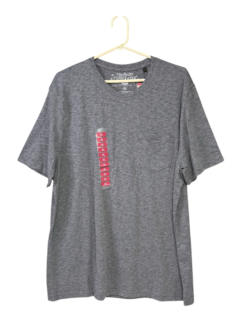 Copper & Oak size XL Short Sleeve Crew T-Shirt — Gray NWT